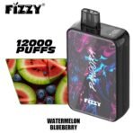 Fizzy vape, 12000 puffs, watermelon blueberry flavor
