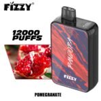Fizzy vape with 12000 puffs, pomegranate flavor.
