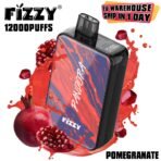Fizzy vape, 12000 puffs, pomegranate flavor.