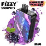 Fizzy vape with grape flavor, 12000 puffs.