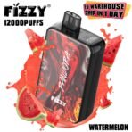 Fizzy 12000 puffs watermelon flavor vape.