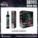 Bang vape blueberry raspberry flavor packaging