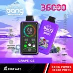 Bang disposable vape, grape ice flavor, 36000 puffs
