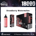 Strawberry Watermelon vape, 18000 puffs, nicotine warning.