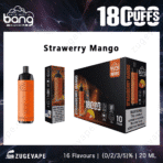 Strawberry Mango vape with 1800 puffs, 16 flavors.