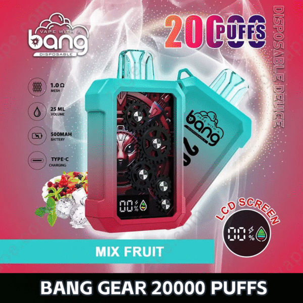 Bang disposable vape 20,000 puffs, mix fruit flavor