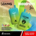 S-Bang vape with 80000 puffs, various fruity flavors.