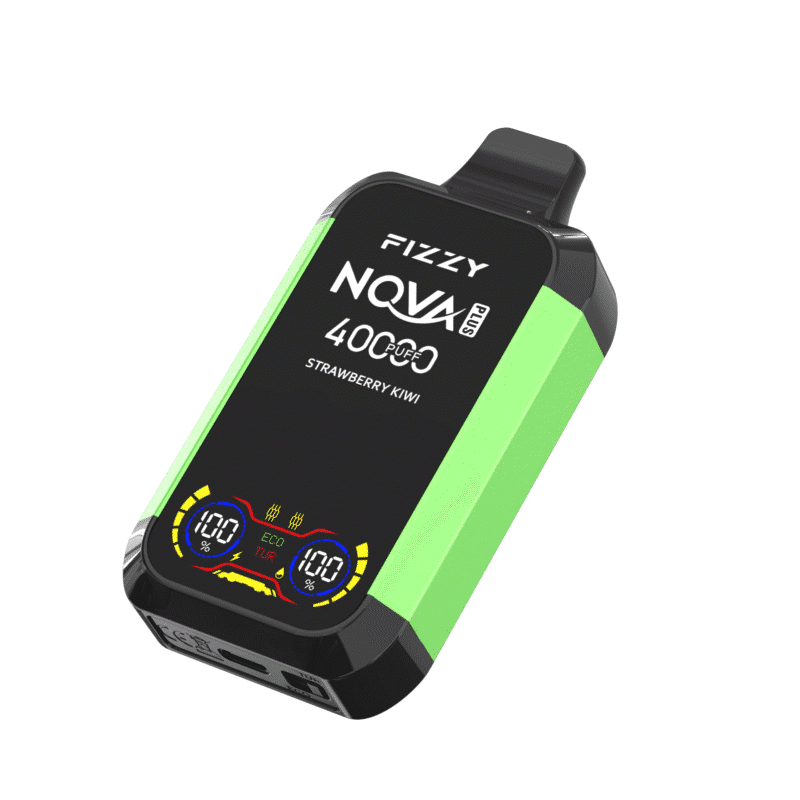 Fizzy NQVA Plus vape, 4000 puffs, strawberry kiwi.