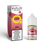 Elfliq cherry nicotine salts e-liquid bottle and box