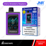 Phone Vape product with nicotine warning label.
