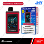 Red PhoneVape device and packaging with features shown.