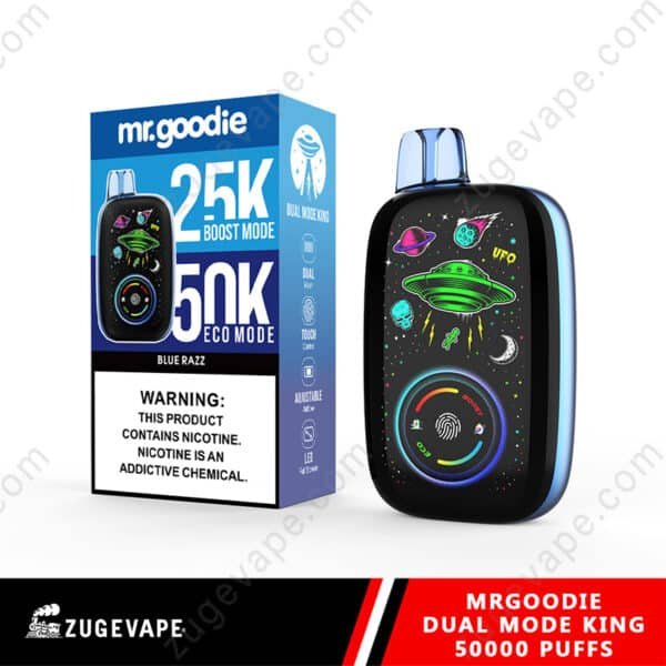 Mr. Goodie vape with dual mode and cosmic design.