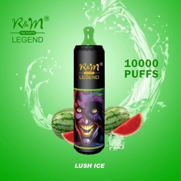 R&M 10K Puffs vape, Lush Ice flavor.