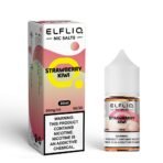 Elfliq strawberry kiwi nicotine salt e-liquid bottle.