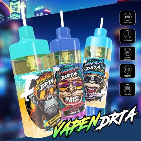 Vape products with bold monkey designs.