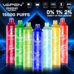 Vapen Shisha Hookah, 15,000 puffs, fruit flavors