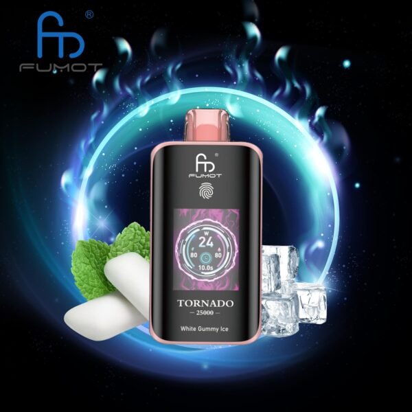 Fumot Tornado vape device with icy mint flavor