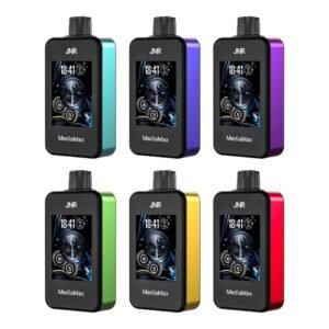 Colorful Media Max 40k vaping devices with digital screens.