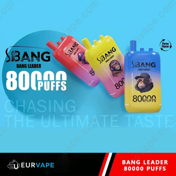 Bang Leader vape pen, 80000 puffs, three flavors